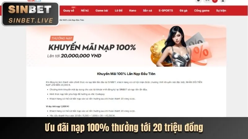 Thưởng nạp đầu xoso66